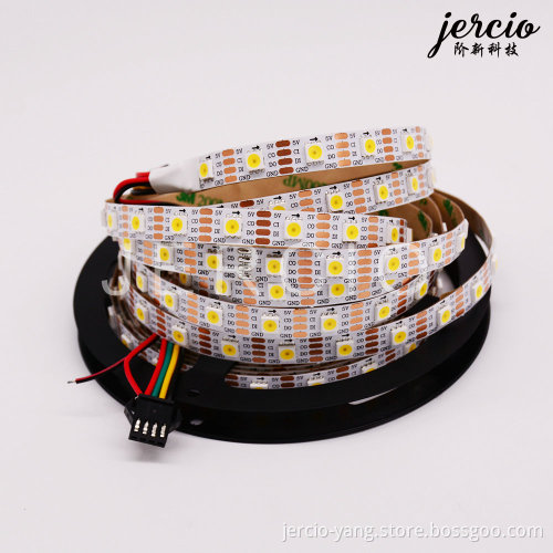 5050RGBWWA warm white light bead, SK6812 built-in IC, 60l-60led casing waterproof